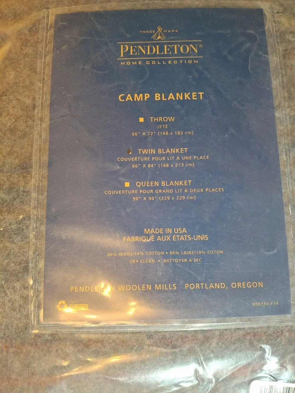 Pendleton x Columbia Wool Blanket Yakima Camp Twin Striped NEW
